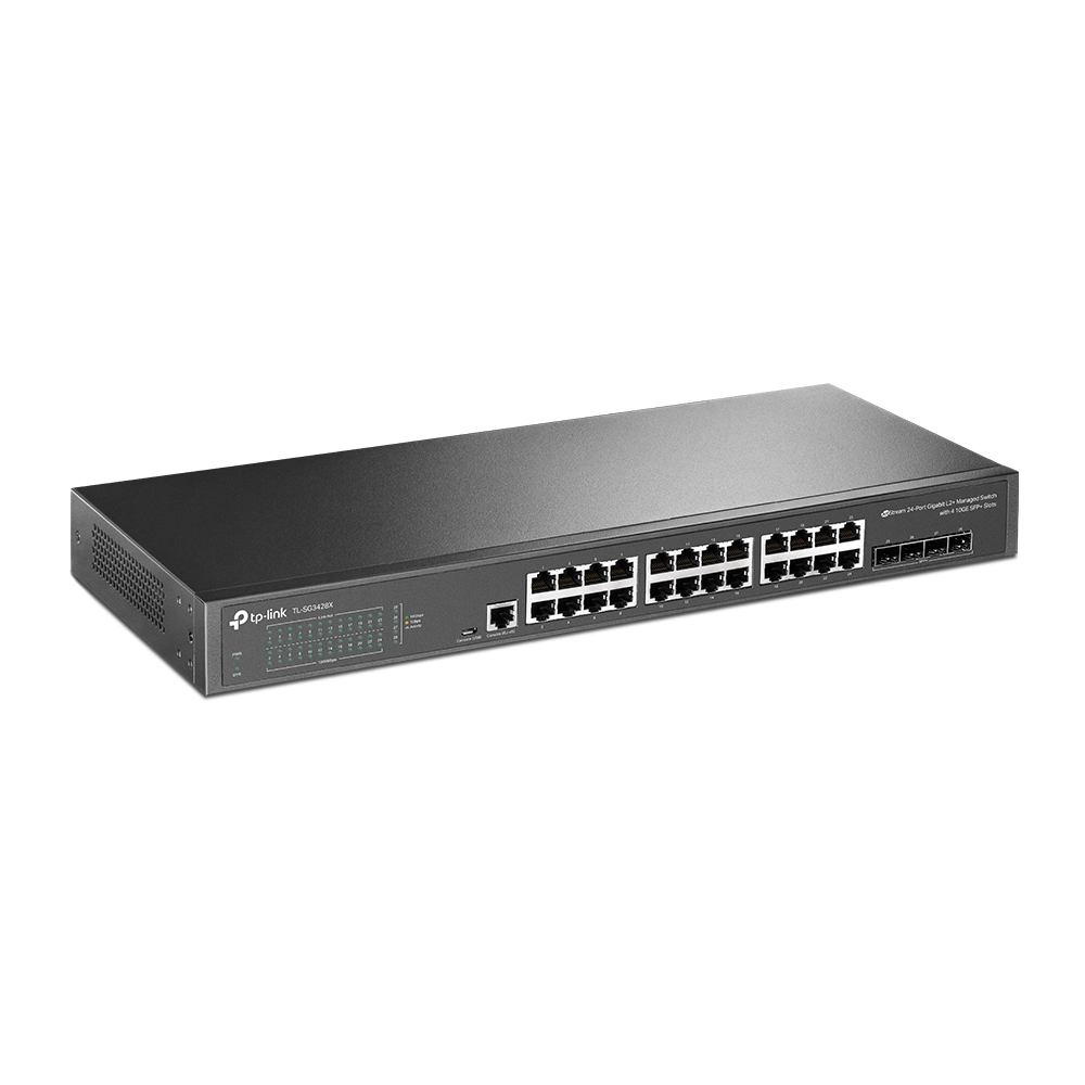 TP-Link Desktop LAN Switch 24 Port L2+ Managed Switch (24 GE + 4 10GE SFP Port) SG3428X view 2
